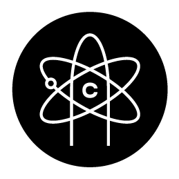 Black circle with a white atom icon. A letter "C," emblematic of Conte Studios, is at the center, surrounded by an electron orbit path, capturing the innovative essence of a leading Toronto Design Agency. Conte Studios