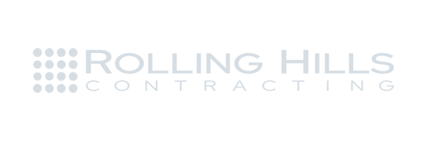 Logo of Rolling Hills Contracting featuring stylized text and a grid of circles on the left, crafted with precision by a Brand Design Agency in Toronto. Conte Studios