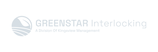 Logo for Greenstar Interlocking, a division of Kingsview Management, featuring a stylized circular design. Crafted by a premier Brand Design Agency in Toronto, it embodies innovation and elegance. Conte Studios