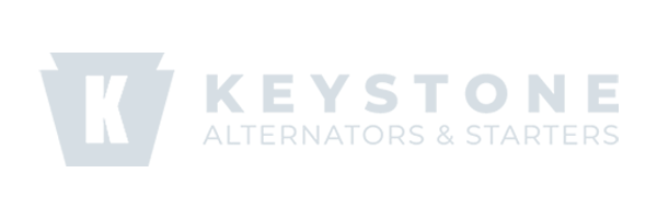 Logo of Keystone Alternators & Starters featuring a stylized "K" within a keystone shape, crafted with precision by a renowned Toronto Design Agency. Conte Studios