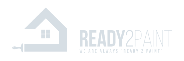 Logo for "Ready2Paint" by Conte Studios, featuring a house silhouette with a paint roller integrated into the design. The tagline reads, "We are always 'Ready 2 Paint'," capturing the essence of this innovative content creation agency in Toronto. Conte Studios