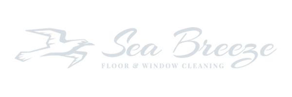 Logo featuring a seagull silhouette to the left, with "Sea Breeze" in elegant script and "Floor & Window Cleaning" in bold capitals below. Crafted with the precision you'd expect from a leading Toronto Design Agency. Conte Studios