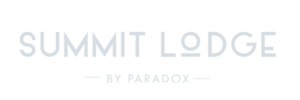 Summit Lodge by Paradox logo, crafted with precision by Conte Studios, features light gray text on a transparent background. Conte Studios