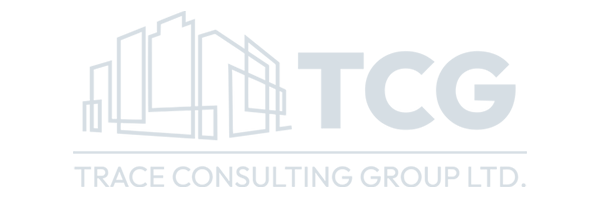 Logo of Trace Consulting Group Ltd., a Toronto Design Agency, featuring abstract building outlines next to the initials "TCG". Conte Studios