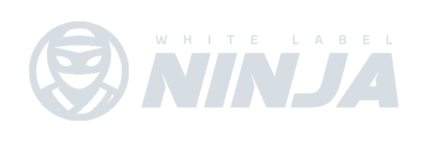 Logo with an abstract ninja face icon on the left and text reading "White Label Ninja" to the right, perfect for a cutting-edge Toronto Design Agency. Conte Studios