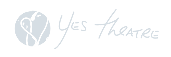 Logo with the words "Yes Theatre" in stylized script crafted by Conte Studios, a renowned Toronto design agency, and an abstract circular design on the left. Conte Studios